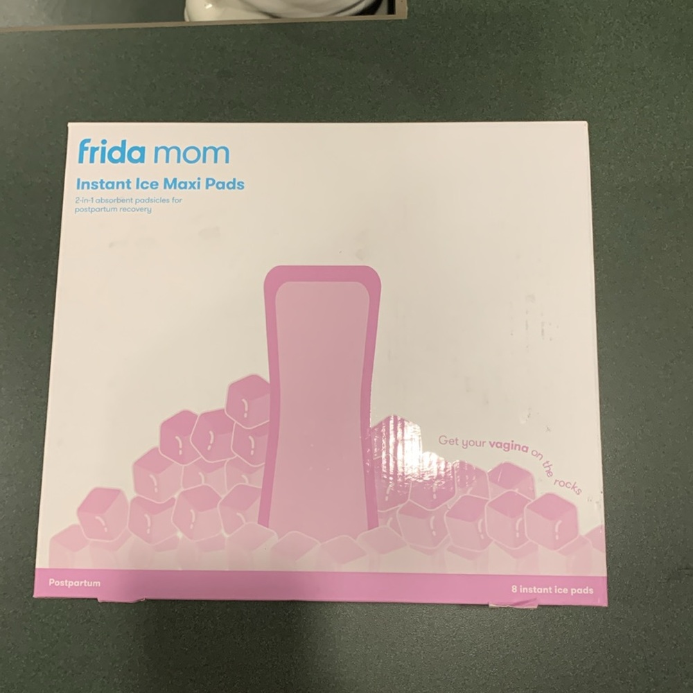 Frida 2-in-1 Postpartum Pads, Absorbent Perineal Ice Maxi Pads, Instant Cold
